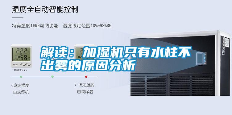 解讀:加濕機只有水柱不出霧的原因分析