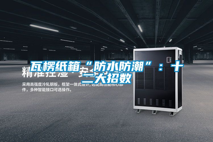 瓦楞紙箱“防水防潮”:十二大招數